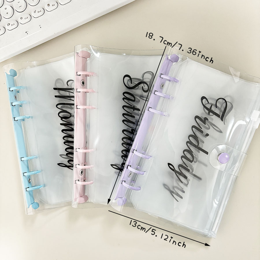 Planner Weekly Budget - SKYSONIC 1 세트 A6 마카롱 바인더