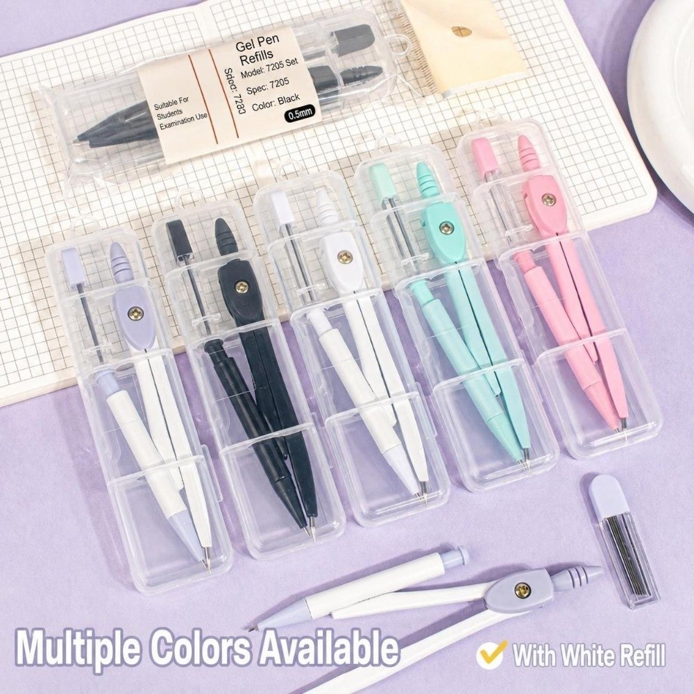 Compass Geometry Set - 휴대용 금속 제도용 컴퍼스 마카롱 색상