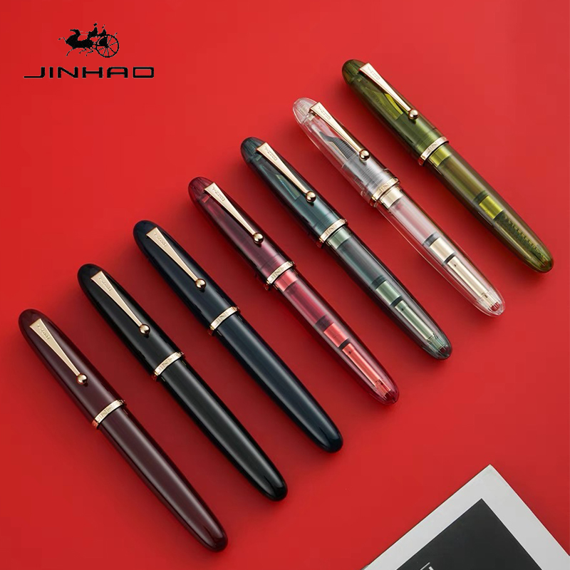 Jinhao 9019 만년필 투명 고급 송진 펜, 펜촉 - Stationery Supplies Business 리뷰 및 가격