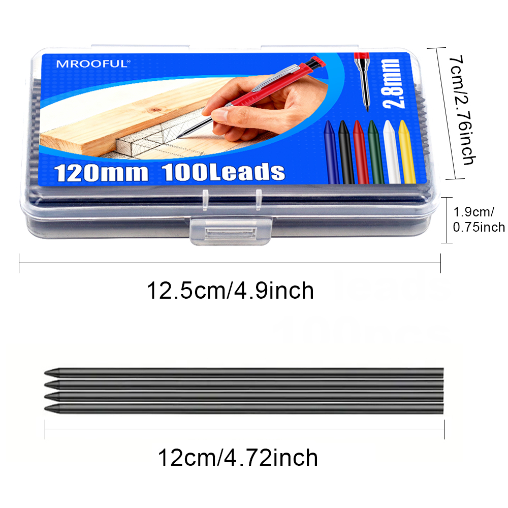새로운 목공용 기계식 연필심 리필, 100개/박스 2. - Mechanical Pencil Lead 리뷰 및 가격