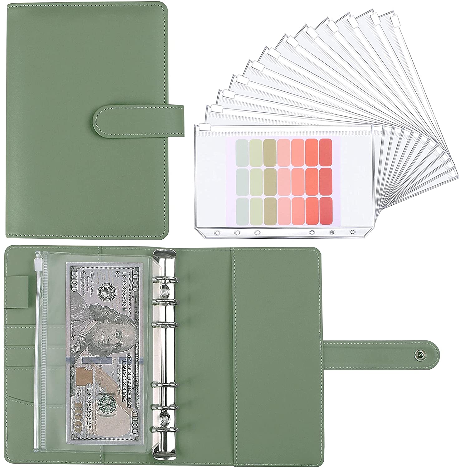 A6 예산 바인더 플래너 12 개, 현금 봉투 다채로운 - Planner Weekly Budget 리뷰 및 가격