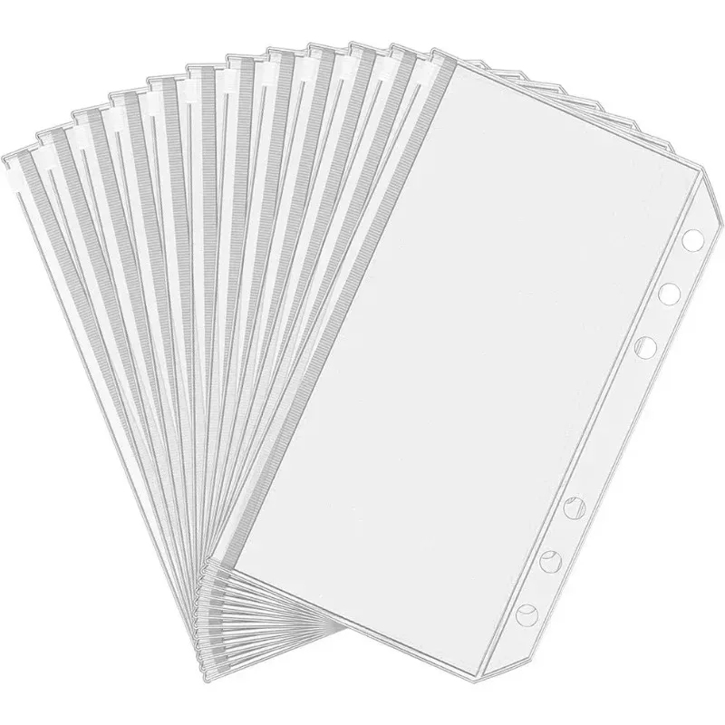 6-24PCS A6 6홀 지퍼 바인더 포켓 방수 PVC - Planner Weekly Budget 리뷰 및 가격