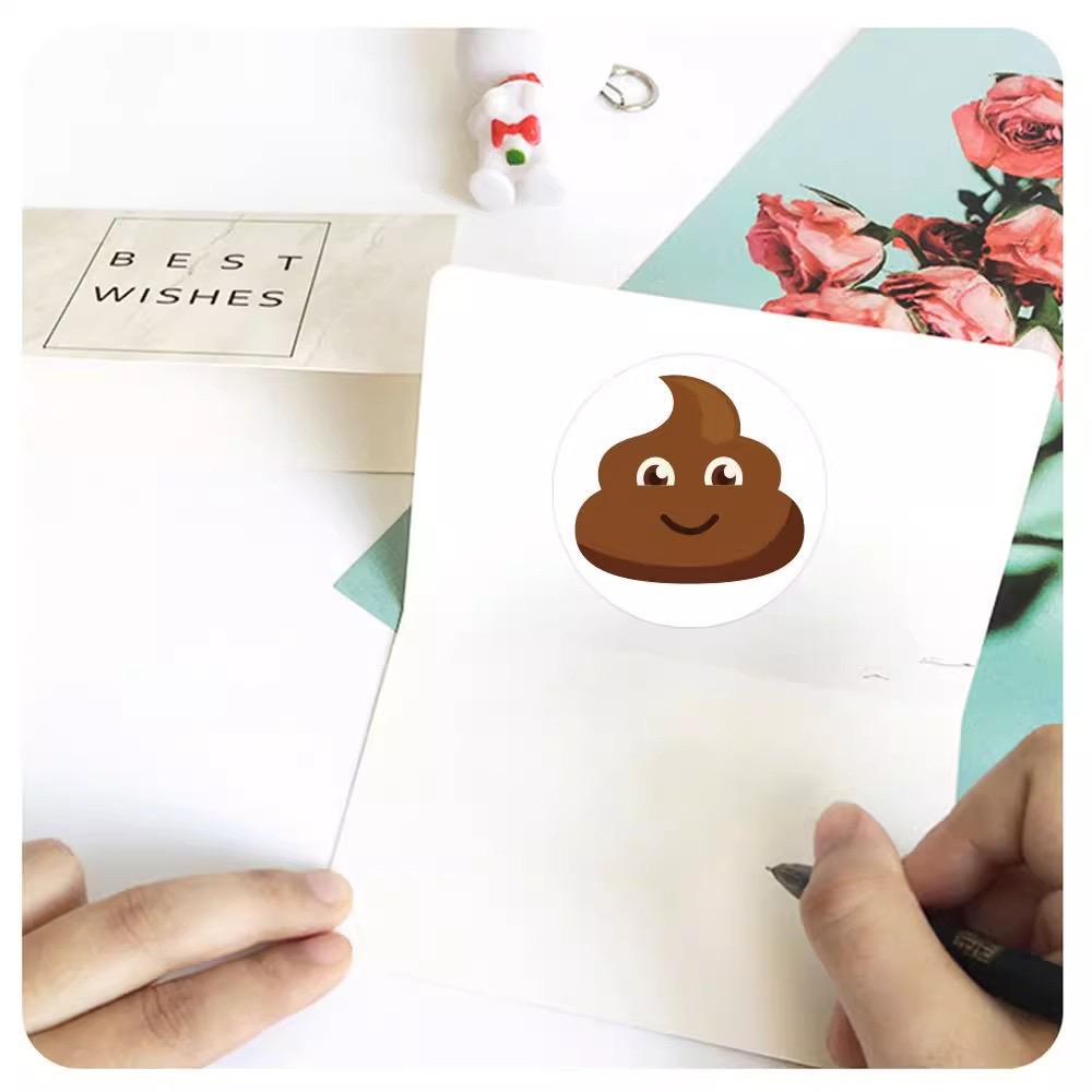 100-500개 재미있는 똥 만화 장난 스티커 휴대폰  - Memo Pad Sticky 리뷰 및 가격