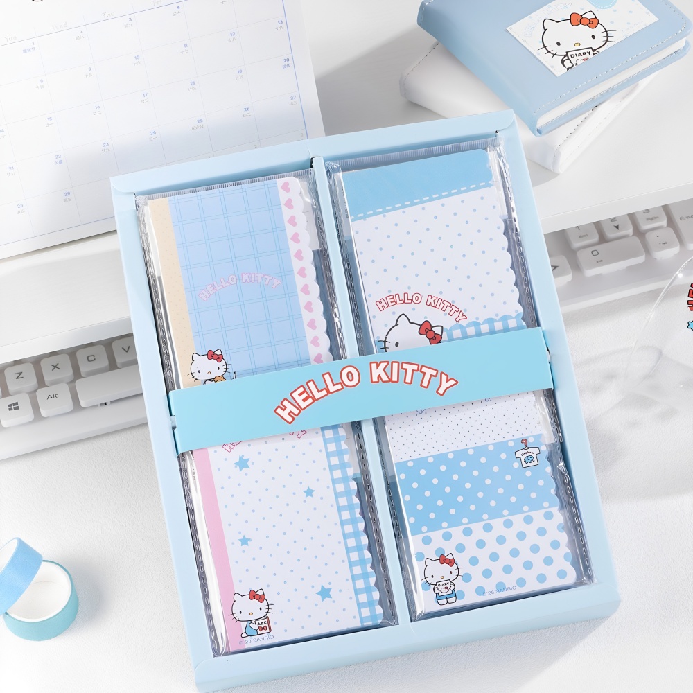 정품 산리오 헬로키티 메모 패드 M5 귀여운 블루 노트 - Stationery Office Items List 리뷰 및 가격